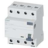 SIEMENS Ingenuity for life - 5SV36446 Interruptor Diferencial 4P Clase A R 300mA 40A 400 V