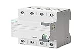 SIEMENS Ingenuity for life - 5SV36466 Interruptor Diferencial 4P Clase A R 300mA 63A 400 V