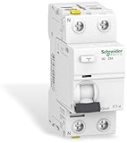 Schneider Electric A9Z21225 Acti 9 iID RCCB, Type A, 2P, 25A, 30mA, 73mm x 36mm x 91mm, Blanco
