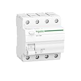 Schneider Electric Interruptor de Circuito FI, Acti9 ID K, 4 Pines, 63 A, 30 mA, Tipo A, 230 V, 63 A, Blanco, número de artículo A9Z01463