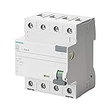 SIEMENS Ingenuity for life - 5SV36446 Interruptor Diferencial 4P Clase A R 300mA 40A 400 V