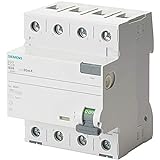 Siemens interruptor diferencial, 4 polos, Tipo B, con retardo breve, Entrada: 63 A, 300 mA, Un AC: 400 V marca