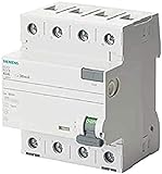 Siemens 5sv - Interruptor diferencial clase-a 4 polos 40a 100ma 70mm
